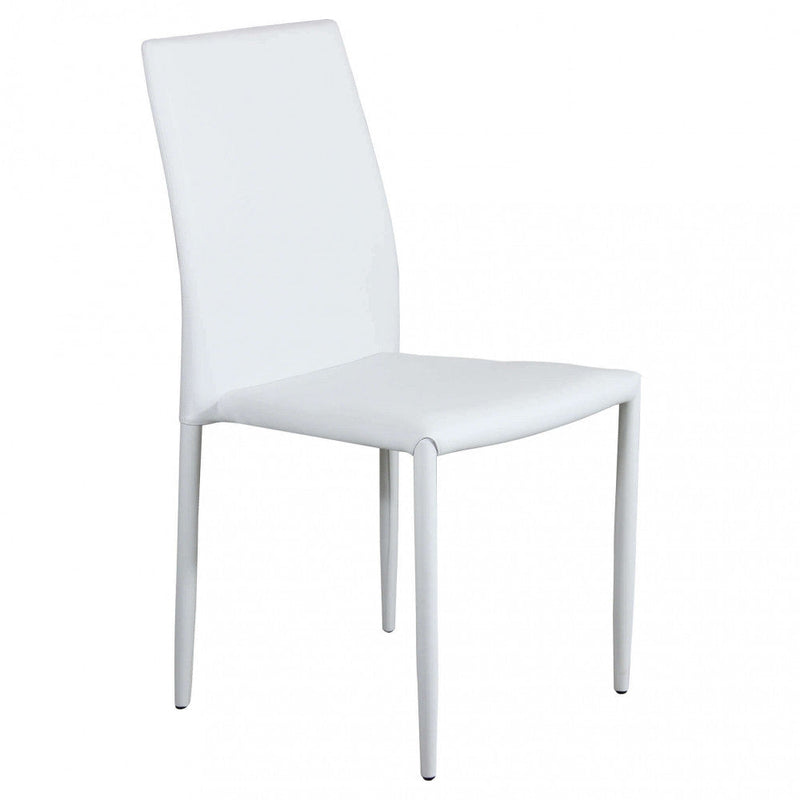 Sedia Cammie 41x50x91 h cm in Similpelle Bianco