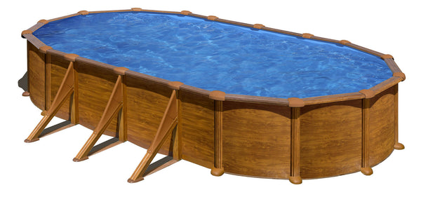 Piscina Ovale Fuori Terra 730x375xh132 cm in Acciaio e PVC Gre Mauritius acquista