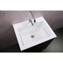 Mobile Lavatoio Vasca Zeus in MineralMarmo Apertura a 2 Ante 60x48x50 cm Bianco Latte