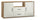 Madia 2 Ante 2 Cassetti 174x84x41 cm Noce Stelvio/Ossido Bianco