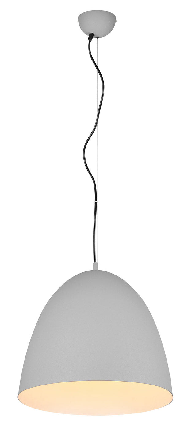 Lampada a Sospensione da Interno Attacco E27 in Metallo Grigio sconto