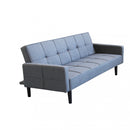 Divano Letto Anson 194x83x74 cm in Tessuto Grigio scuro