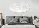Pannello Bianco Nativity 120x2x60 cm in Ferro MDF e Specchio Bianco
