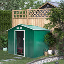 Casetta Box da Giardino in Lamiera Verde 277x191x192 cm 