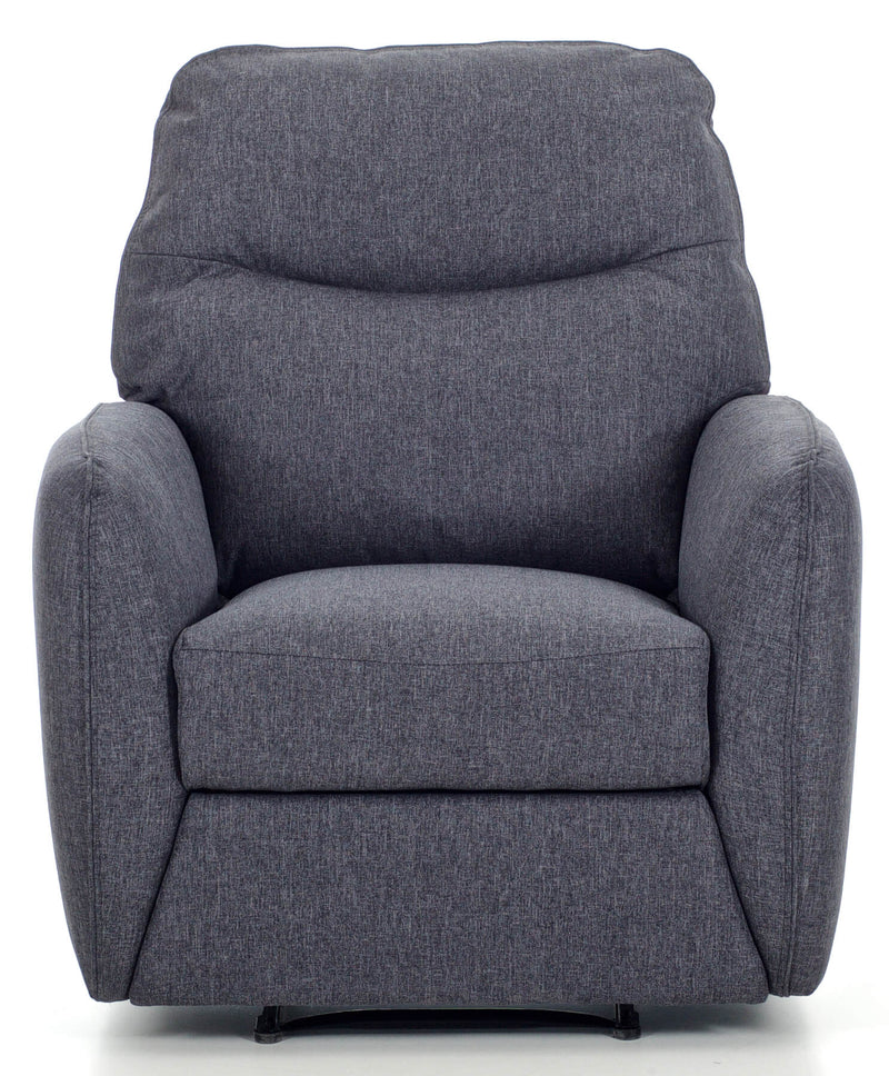 Poltrona Relax Reclinabile Manuale in Tessuto Kube Blu