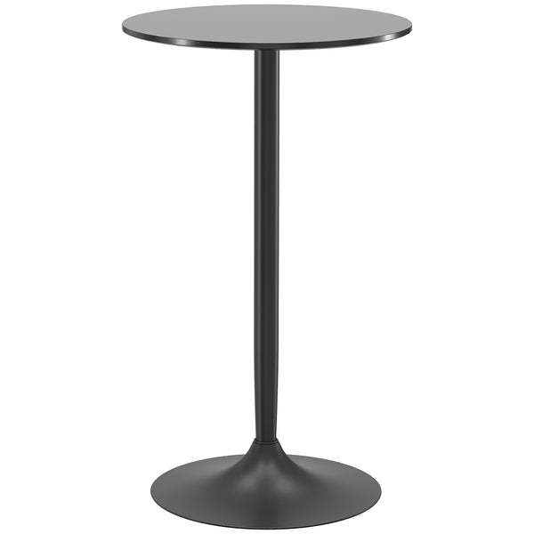 Tavolo da Cucina Alto Bar Ø60x102 cm per 2 Persone in MDF e Metallo Nero online