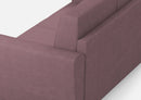 Divano 2 Posti 172x85x85 cm Yasel in Tessuto Prugna