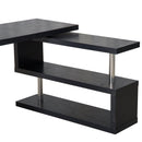 Scrivania da Ufficio per Computer con Ripiani Nero Opaco 