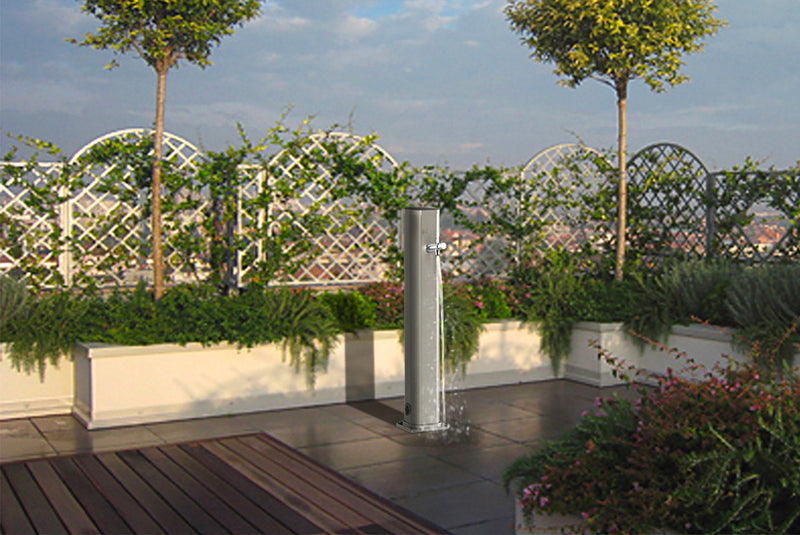 Fontana Lavapiedi da Giardino con Rubinetto Temporizzato Arkema Jolly Cherry