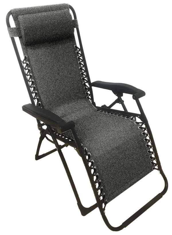 Soriani Rio Text Grauer Klapp-Liegestuhl aus Texilene mit Kissen acquista