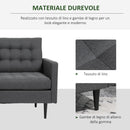 Divano Letto 200x79x96 cm in Tessuto Grigio