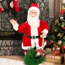 Pupazzo Babbo Natale H80 cm con Suoni e Movimento Rosso