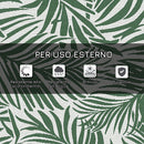 Tappeto da Esterno Reversibile 152x243 cm con Fantasia Geometrica Verde e Bianco   