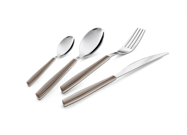 Servizio Set di Posate 24 Pezzi in Acciaio Eme Wave Nocciola 408 prezzo