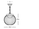 Lampada a Sospensione da Esterno a LED 20W 4000K Sovil Bianco