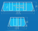 Piscina Fuori Terra Rettangolare 400x200x99cm Jilong Grigia