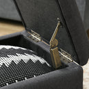 Pouf Contenitore 39x39x39 cm in Tessuto Teddy Grigio  