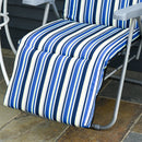 Set 2 Sdraio Pieghevoli 60x75x102 cm con Schienale Regolabile a 5 Livelli in Acciaio e Poliestere Blu e Crema      
