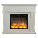 Camino Elettrico da Pavimento 110x95x25 cm Effetto Fiamma 1500W Sined Pienza Bianco