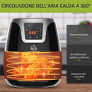 Friggitrice Elettrica ad Aria Calda 1500W Capacità 3,5L 34,5x28,1x30,6 cm Nera