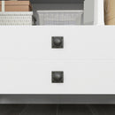 Armadio a 2 Ante con Cassetto Inferiore Barra Appendiabiti e Ripiano 85x55x160 cm Bianco 