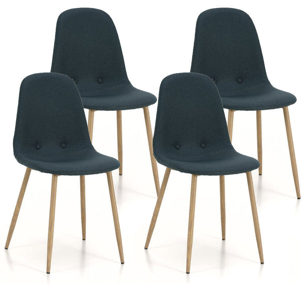 sconto Set mit 4 Stühlen 43,5 x 41,5 x 87,5 cm in Petrolgrünem Stoff