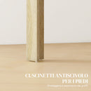 Tavolo da Pranzo Moderno per 6 Persone max 140x89,5x75 cm in Truciolato Bianco e color Rovere