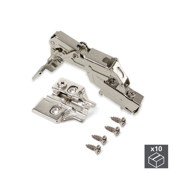 online Schalenscharnier 35 mm hoher Kragen 165º Dämpfungsverschluss mit Basis 10 Stück Emuca
