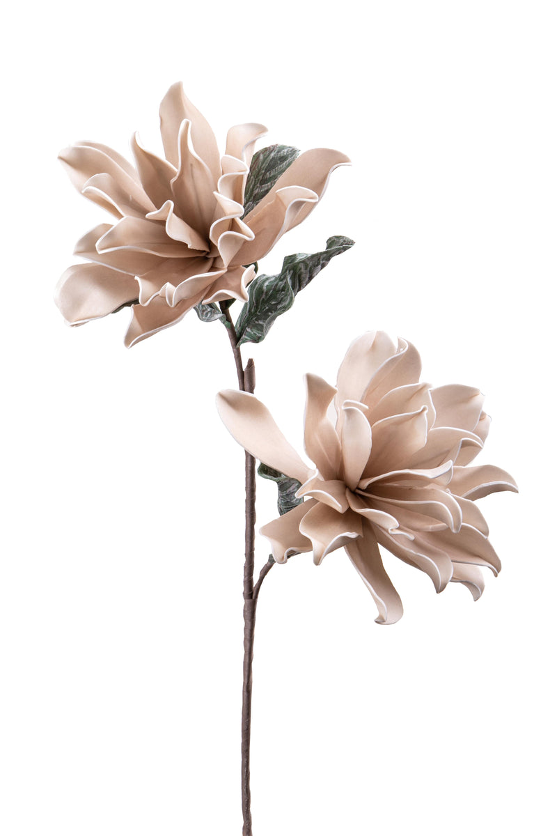 Set 2 Fiori di Dalia Composta da 2 Fiori Artificiali Altezza 94 cm Grigio