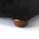 Divano 2 Posti 170x81x77 cm in Tessuto Nero