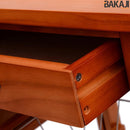 Carrello Cucina in legno 3 Cestelli Acciaio e Ripiano 12 Mattonelle in Ceramica