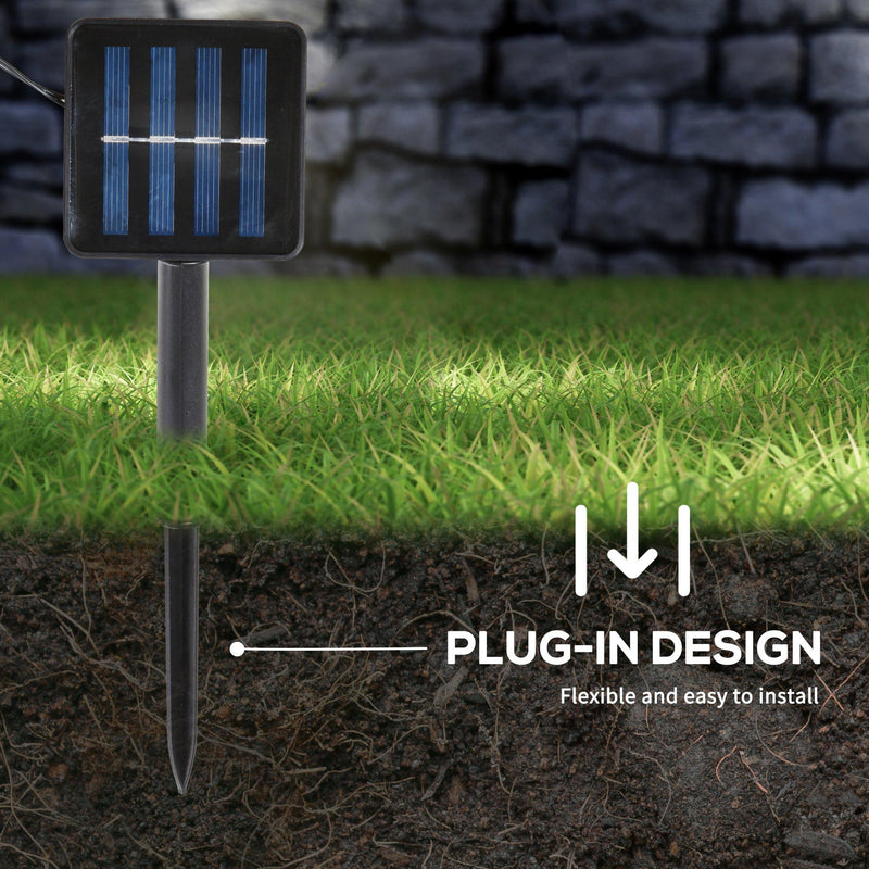 Luci di Natale da Esterno con 10 Bastoncini di Zucchero ad Alimentazione Solare