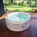 Vasca Idromassaggio Spa Cocoon Smontabile Trasportabile Gonfiabile Ø180x65 cm in PVC Marrone