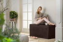 Baule Cassapanca da Esterno 116,7x57x44,7 cm in Resina Effetto Legno Keter Comfy Marrone