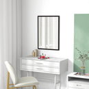 Specchio da Parete Rettangolare  50x70 cm in Vetro e MDF Nero      