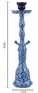 Narghilè 2 Tubi H50 cm con Pinza Carbone