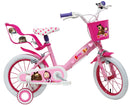 Bicicletta per Bambine 14" Masha e Orso Freni Caliper e Stabilizzatori in Acciaio Hi-Ten Rosa     