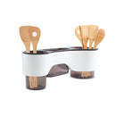 Portautensili Multifunzione da Parete per Cucina Organizer 3 Scomparti