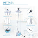 Stiratrice a Vapore Verticale 2L 1800W Doppia Asta Telescopica Retrattile 