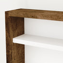 Bacheca Vetrina a Muro 4 Ripiani Regolabili 80x9,5x60 cm in Vetro e Legno Marrone      