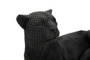 Statua Leopardo Sdraiato Nero 38x12,5x15,3 cm in Poliresina