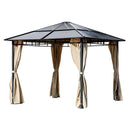 Gazebo da Giardino in Acciaio con Tende Laterali 3x3m Maine