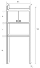 Scaffale Sopra Lavatrice Salvaspazio 65x162x26,5 cm in PVC Bianco