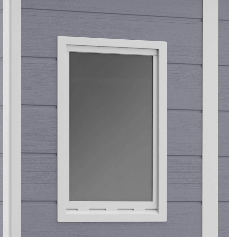 Casetta da Giardino Porta Attrezzi 183,5x185x200 cmin Resina Effetto Legno Keter Manor Pent 6x6 Grigia