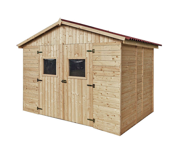 Casetta Box da Giardino 2,8x2 m con Pavimento in Legno Picea Massello 16mm Eden sconto