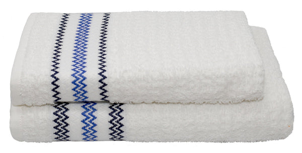 Schwammset Gästehandtücher + Kate ZigZag Dunkelblau und Royal Wipe prezzo