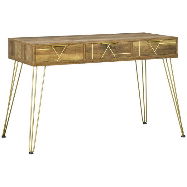 online Consolle Fissa da Ingresso con 3 Cassetti 120x55x79 cm in Truciolato e Acciaio