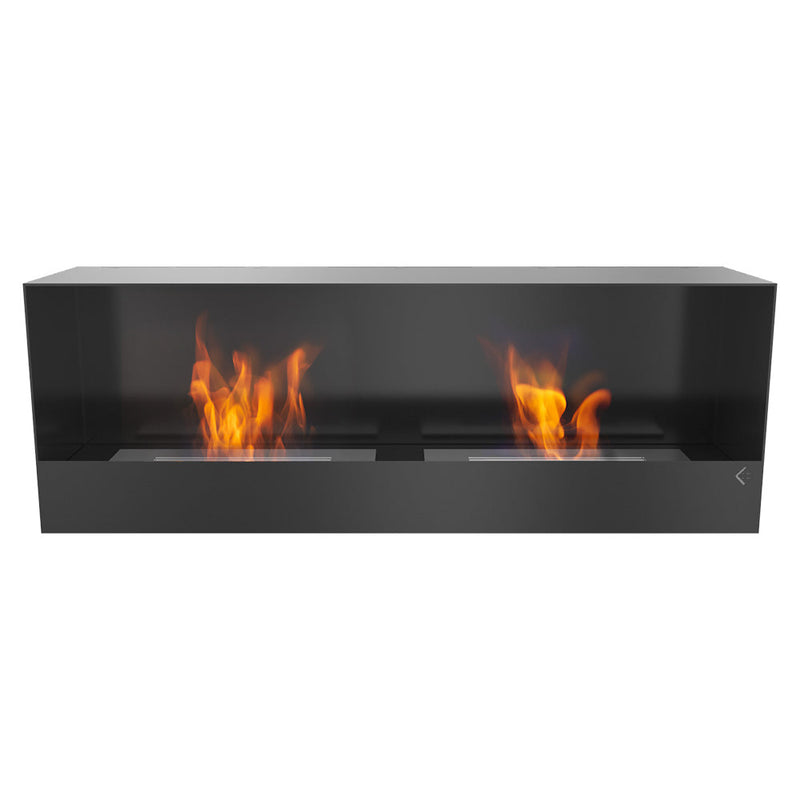 Camino a Bioetanolo da Parete 115x39,8 cm Flig Phoenix Nero