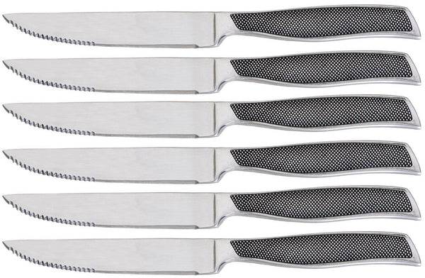 acquista Set mit 6 Rambo Edelstahl-Tafelmessern mit Wellenschliff