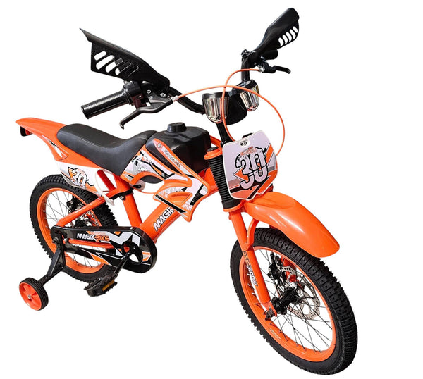 prezzo Bicicletta per Bambini 16" Freni a Disco e Rumore del Motore in Accelerazione Magik-Bike Motocross Arancione